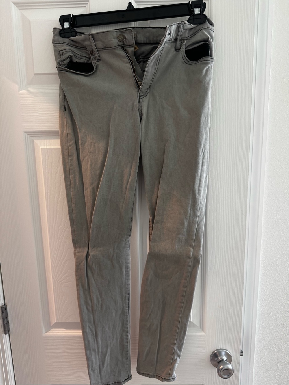 True Religion Women’s Skinny Jeans in Light Gray